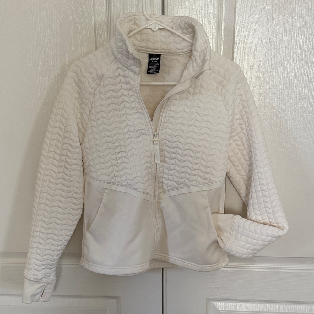 Avia Cream Quilted Full-Zip Jacket